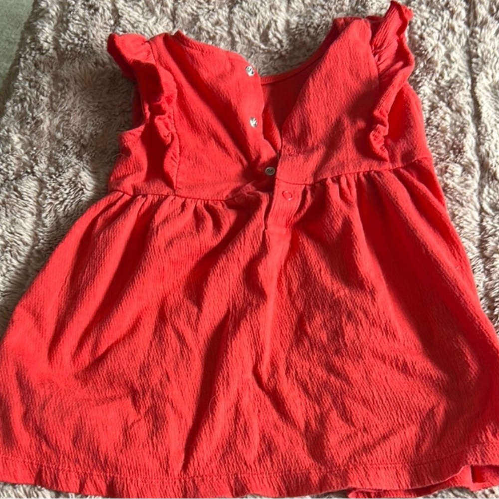 Carter's Bright Red Ruffle Dress - Picture 2 of 3